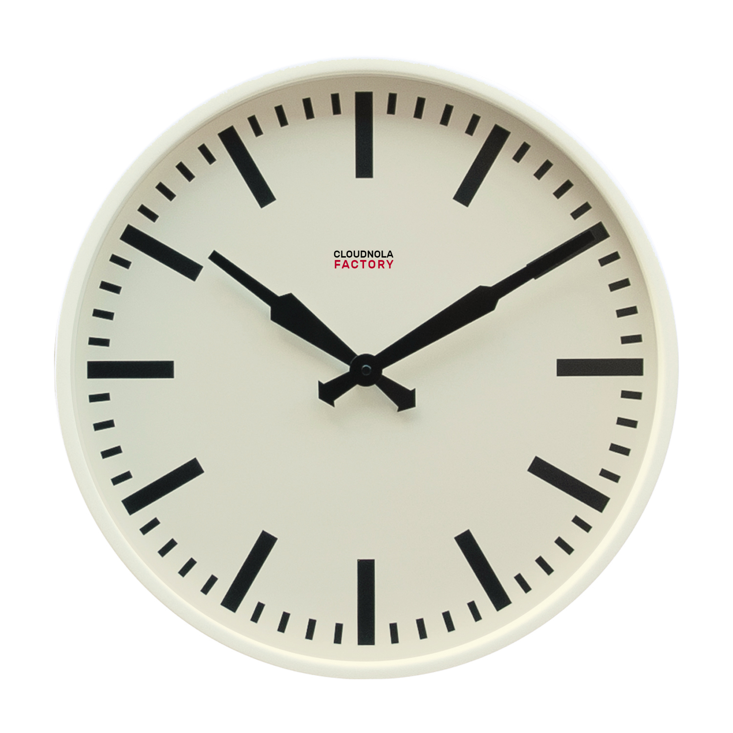 Cloudnola Factory Railway clock 45 cm White Stripe